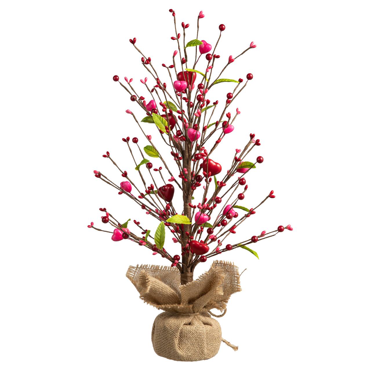 Glitzhome® 20" Valentine's Berry Heart Table Tree